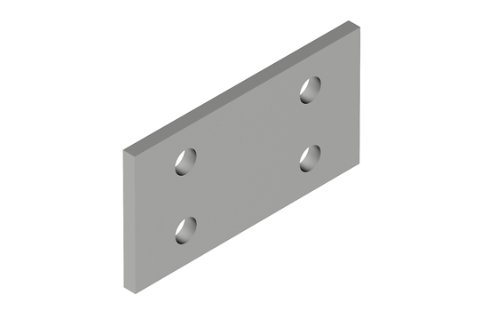 Cap Plate B: 190mm x 100mm with 4 Holes