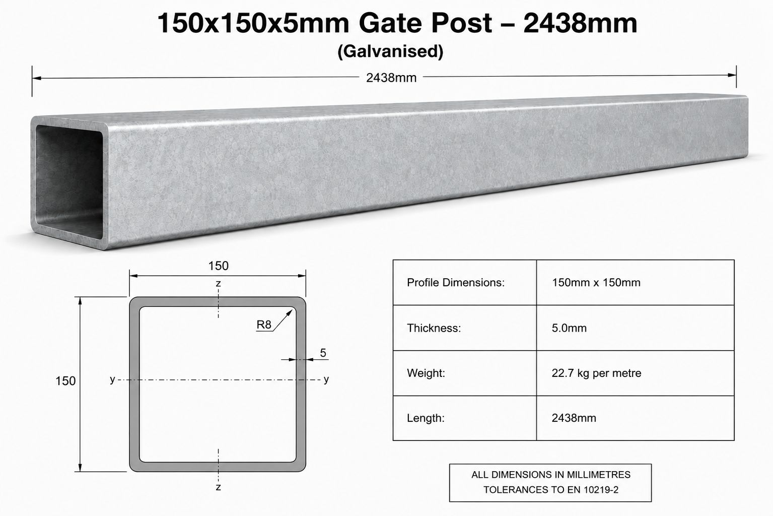 150mmGatePost